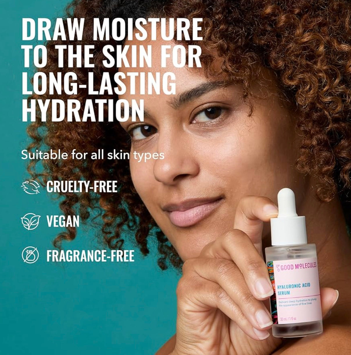 Good Molecules Hyaluronic Acid Serum - 1% Hyaluronic Acid Non-greasy Ultra Hydrating Serum, Facial Moisturizer for Plumper Skin, Skin Care for Face
[$19.99]